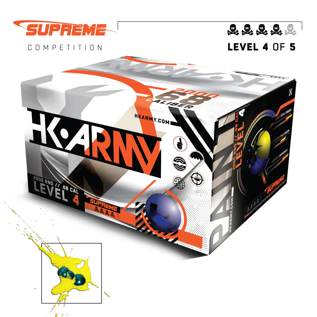 Paint - HK Army Supreme Level 4 (Case of 2000 rounds) - Price includes Processing Fees and Taxes